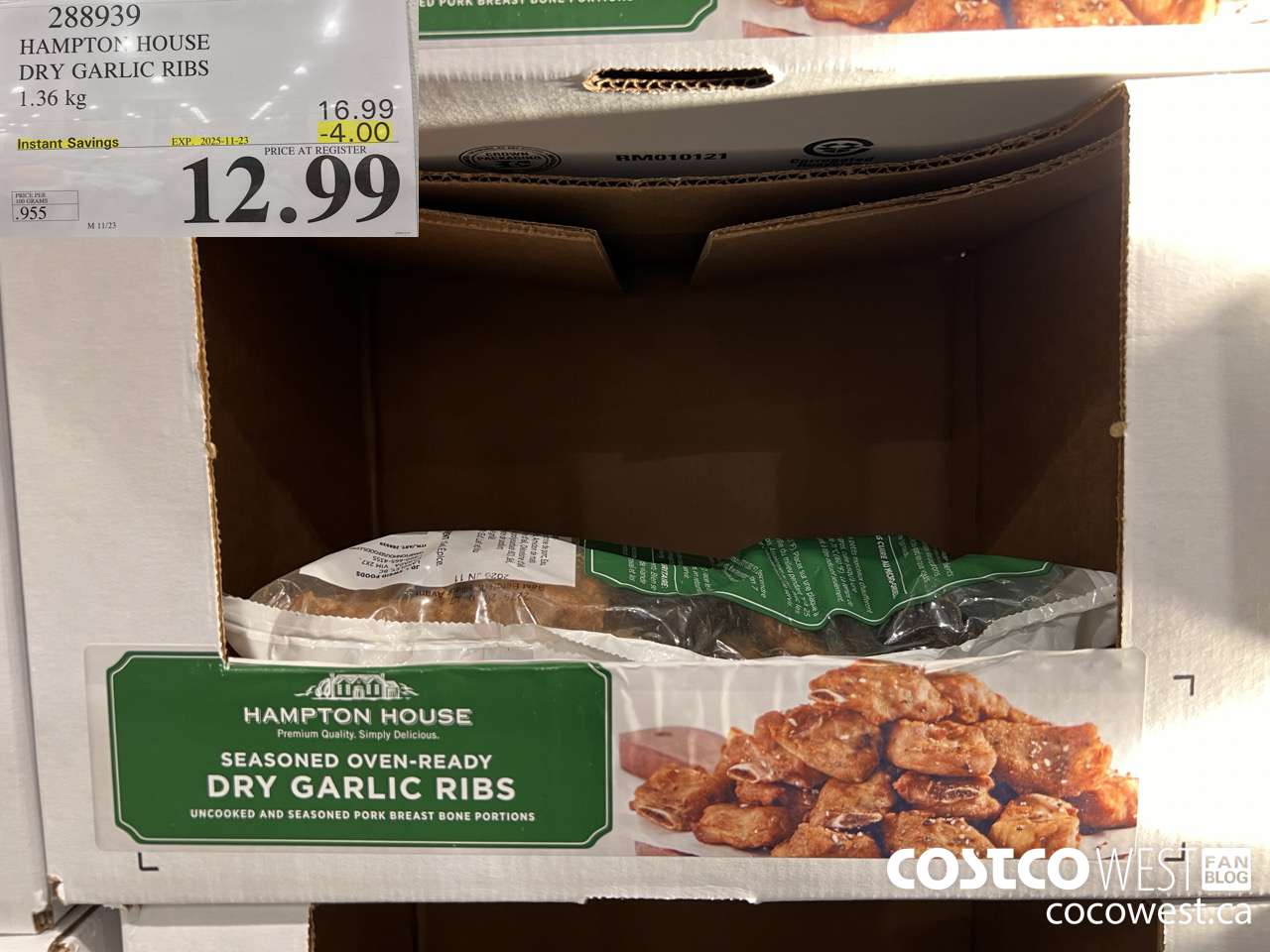 288939 HAMPTON HOUSE DRY GARLIC RIBS 1.36 kg ($4.00 INSTANT SAVINGS EXPIRES ON 2025-11-23) $12.99