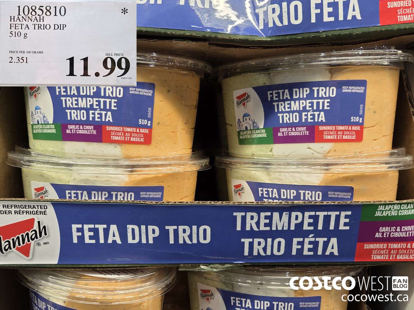 1085810 HANNAH FETA TRIO DIP 510G $11.99