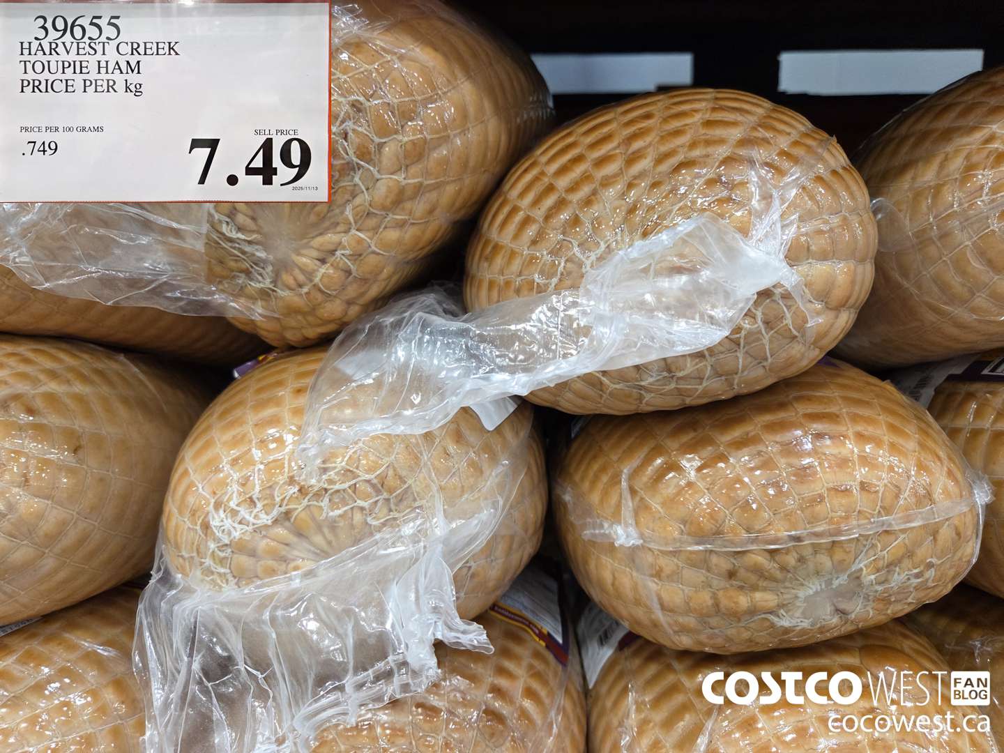 39655 HARVEST CREEK TOUPIE HAM PRICE PER kg $7.49