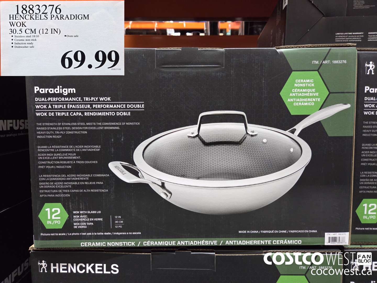 1883276 HENCKELS PARADIGM WOK 30.5 CM (12 IN) $69.99