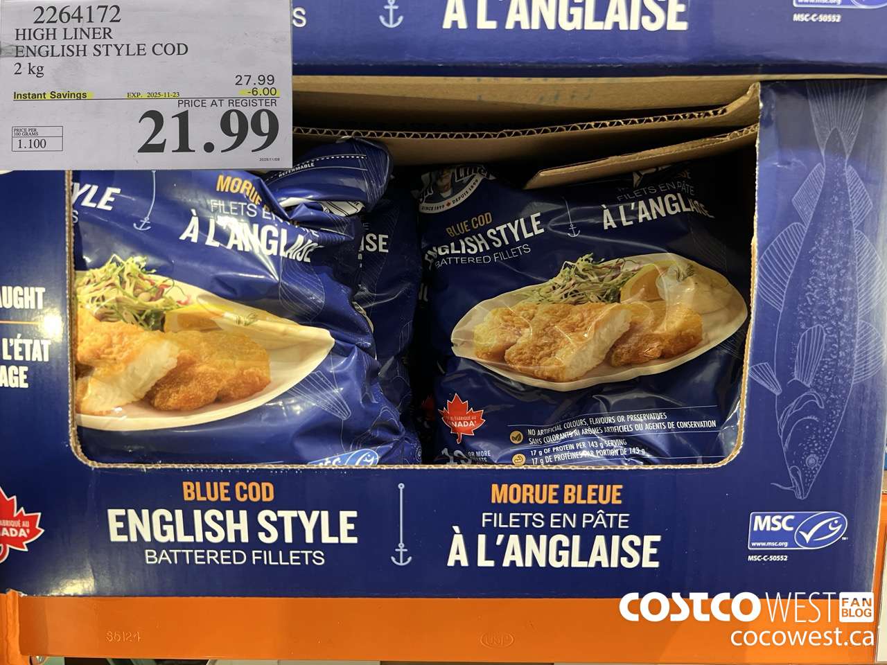 2264172 HIGH LINER ENGLISH STYLE COD 2 KG ($6.00 INSTANT SAVINGS EXPIRES ON 2025-11-23) $21.99