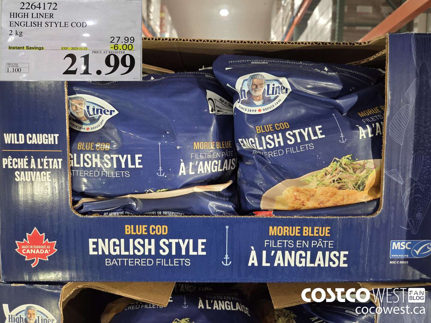 2264172 HIGH LINER ENGLISH STYLE COD 2 KG ($6.00 INSTANT SAVINGS EXPIRES ON 2025-11-23) $21.99