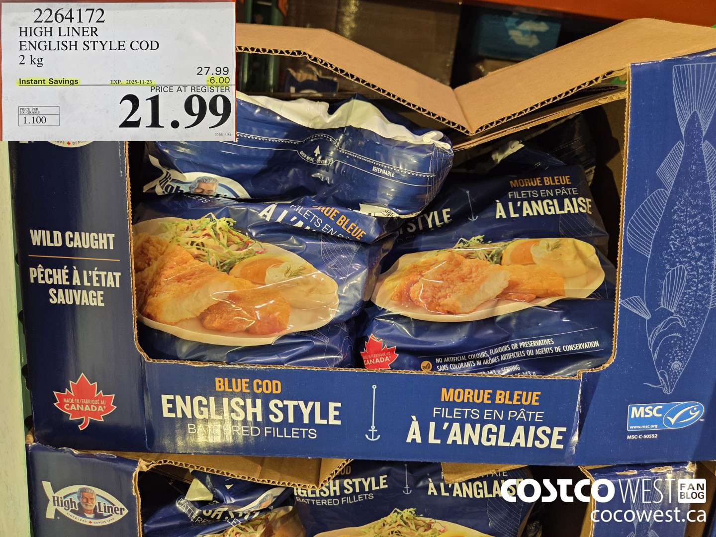 2264172 HIGH LINER ENGLISH STYLE COD 2 KG ($6.00 INSTANT SAVINGS EXPIRES ON 2025-11-23) $21.99