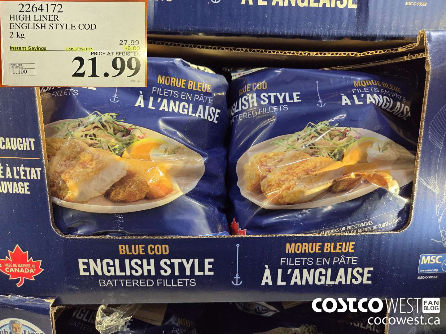 2264172 HIGH LINER ENGLISH STYLE COD 2 KG ($6.00 INSTANT SAVINGS EXPIRES ON 2025-11-27) $21.99