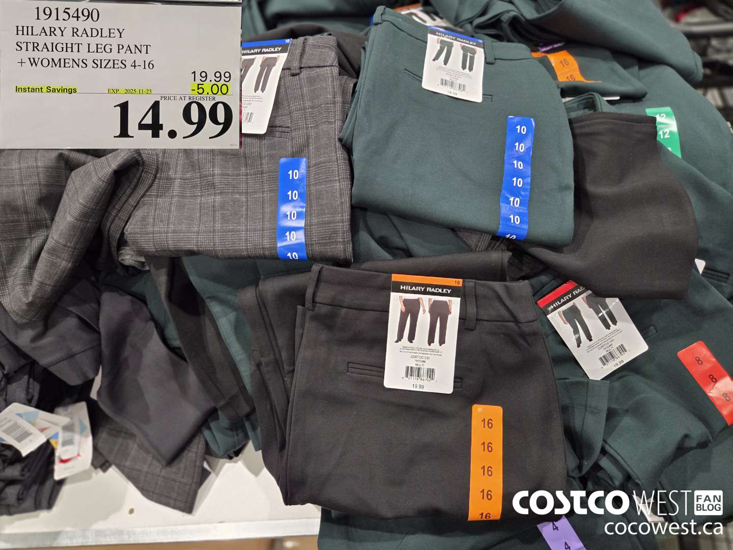 1915490 HILARY RADLEY STRAIGHT LEG PANT WOMENS SIZES 4-16 ($5.00 INSTANT SAVINGS EXPIRES ON 2025-11-23) $14.99