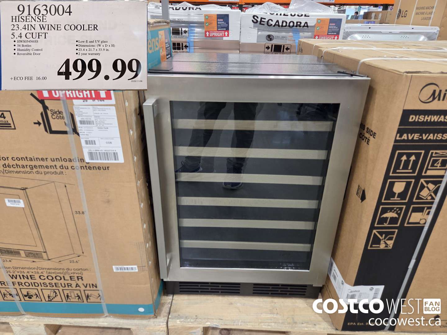 9163004 HISENSE 23.4 IN WINE COOLER 5.4 CUFT $499.99