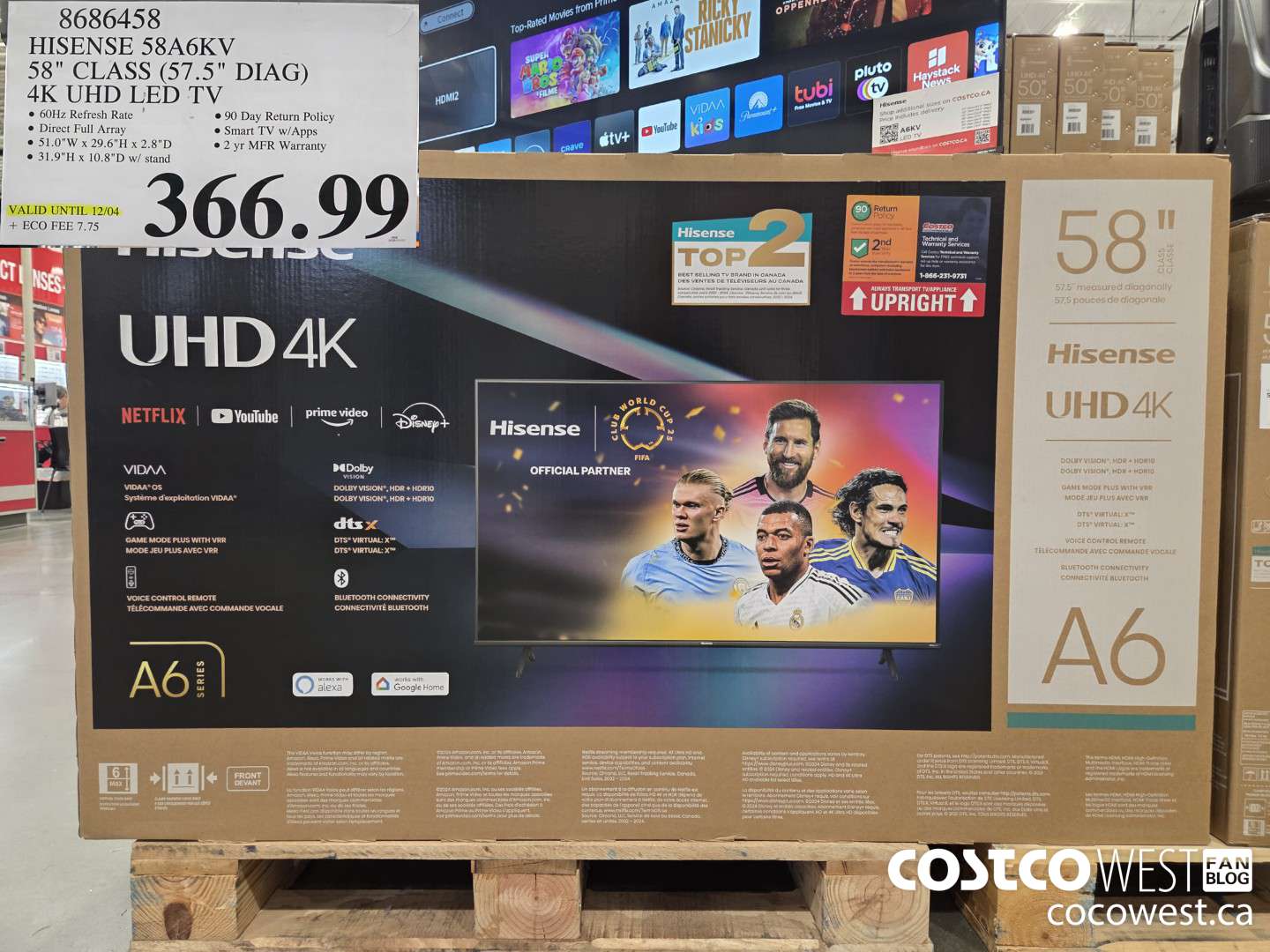 8686458 HISENSE 58A6KV 58