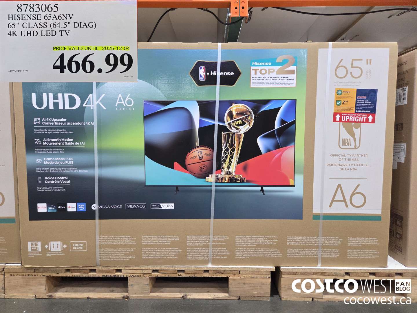 8783065 HISENSE 65A6NV 65