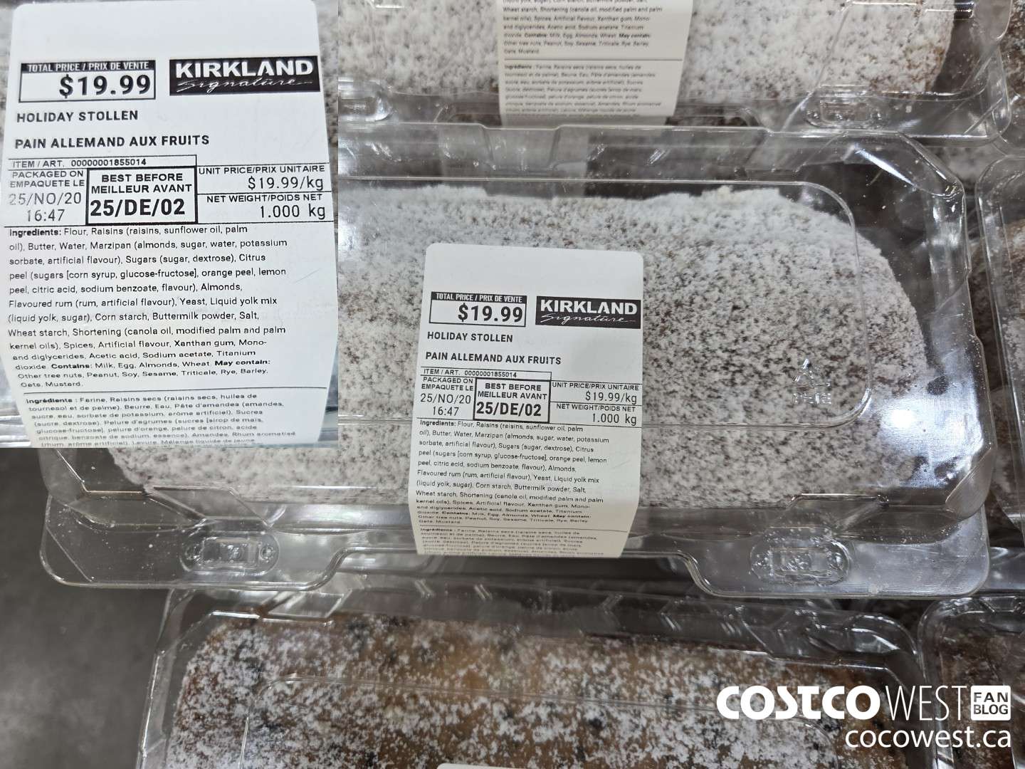 1855014 HOLIDAY STOLLEN $19.99