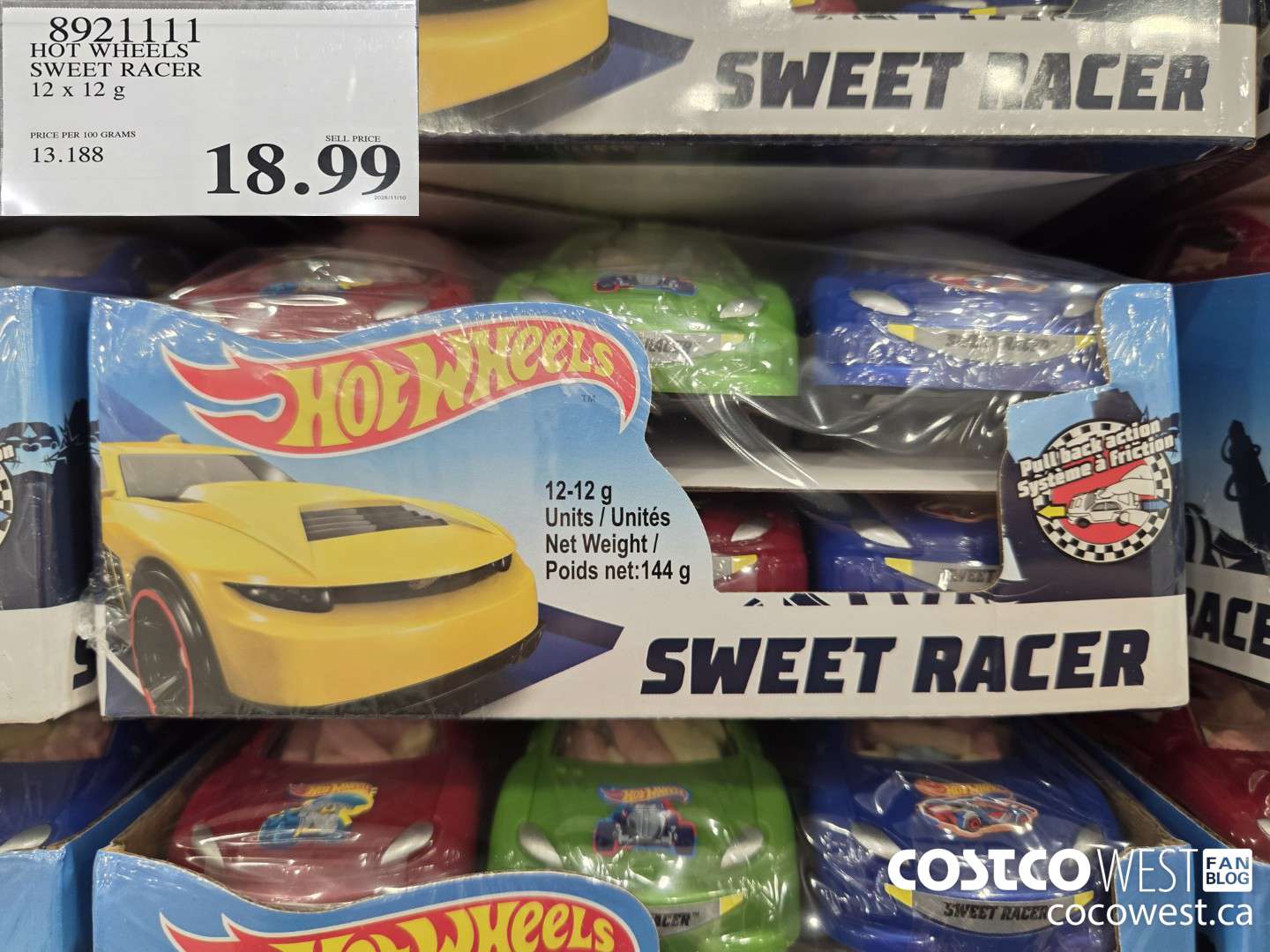 8921111 HOT WHEELS SWEET RACER 12 x 12 g $18.99