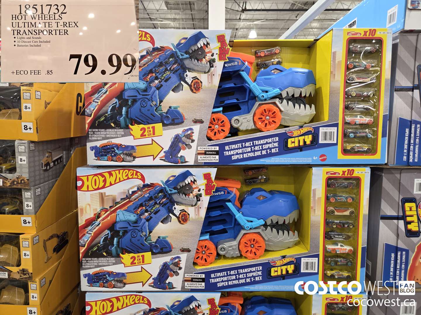 1851732 HOT WHEELS ULTIMATE T-REX TRANSPORTER $79.99