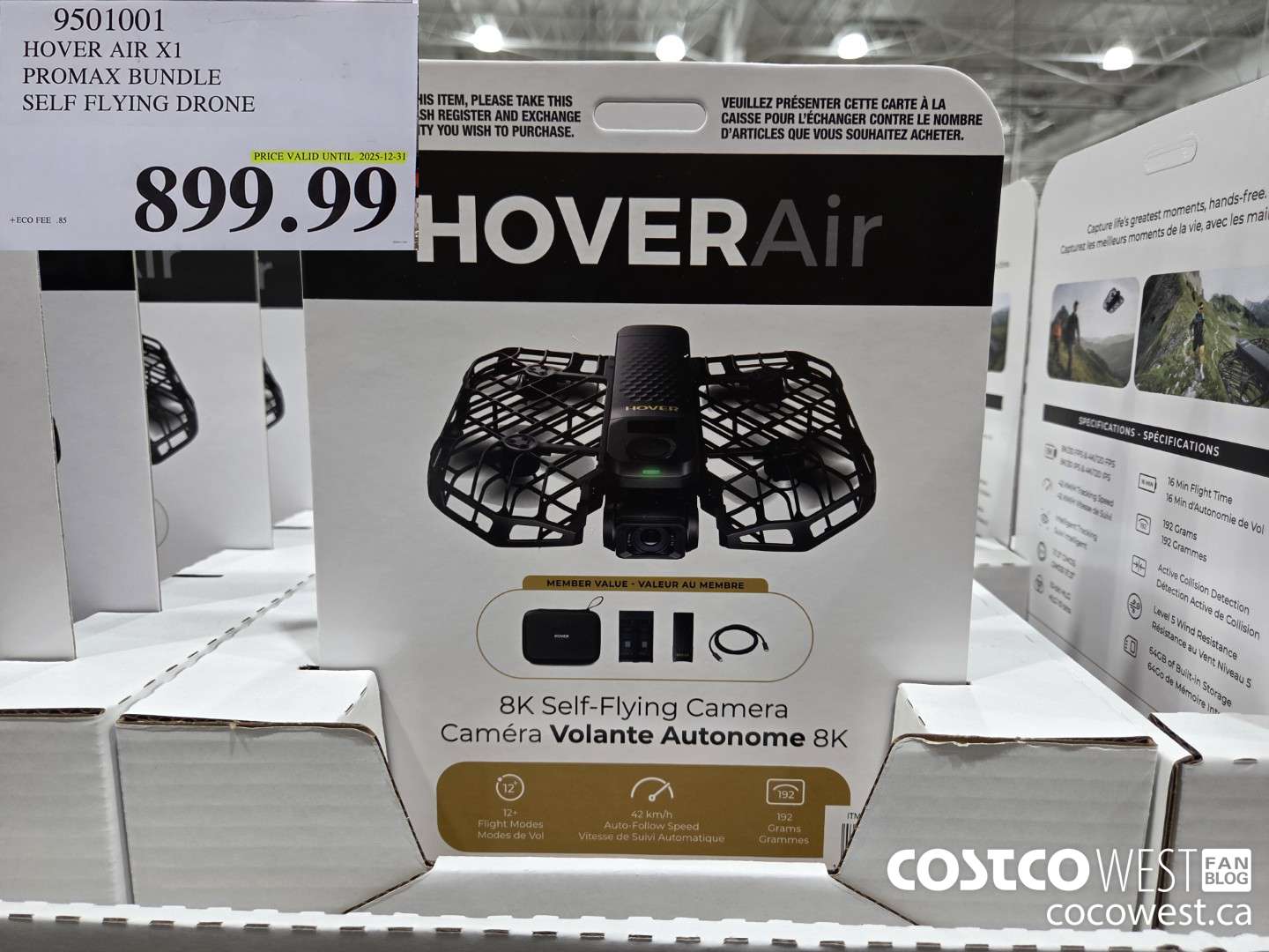 9501001 HOVERAIR X1 PROMAX 8K FLYING ACTION CAM DRONE BUNDLE ($100.00 INSTANT SAVINGS EXPIRES ON 2025-12-31) $899.99