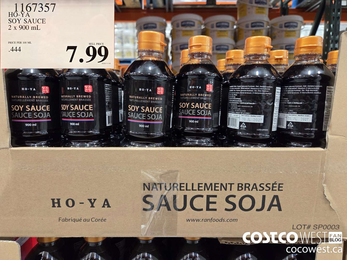 1167357 HO-YA SOY SAUCE 2 X 900ML $7.99