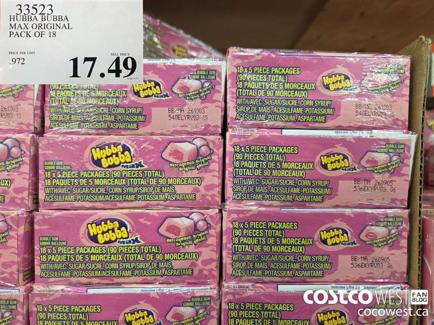 33523 HUBBA BUBBA MAX ORIGINAL PACK OF 18 $17.49