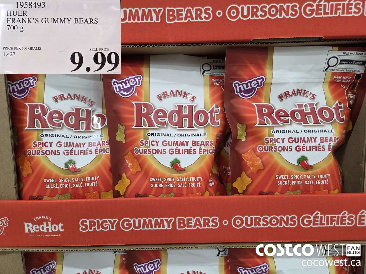 1958493 HUER FRANK'S GUMMY BEARS 700G $9.99