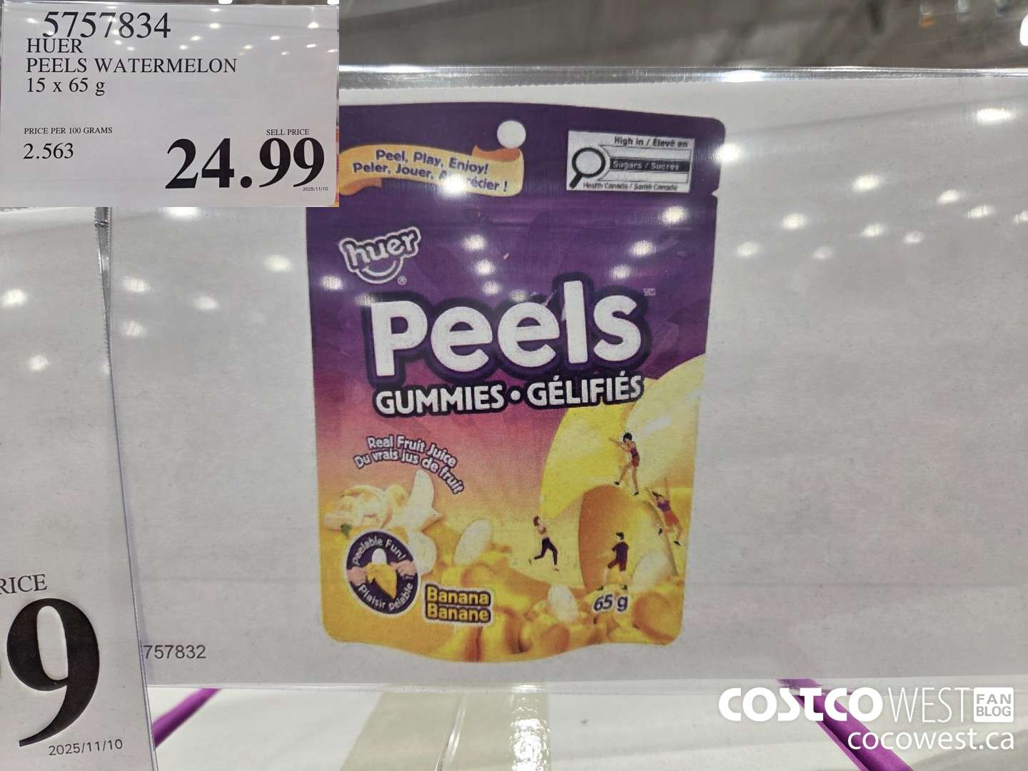 5757834 HUER PEELS WATERMELON 15 x 65 g $24.99