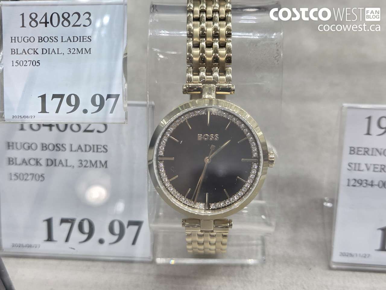 1840823 HUGO BOSS LADIES BLACK DIAL, 32MM 1502705 $179.97