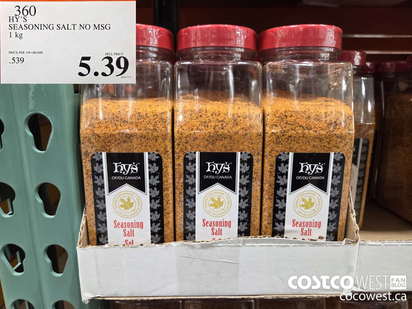 360 HY'S SEASONING SALT NO MSG 1 kg $5.39