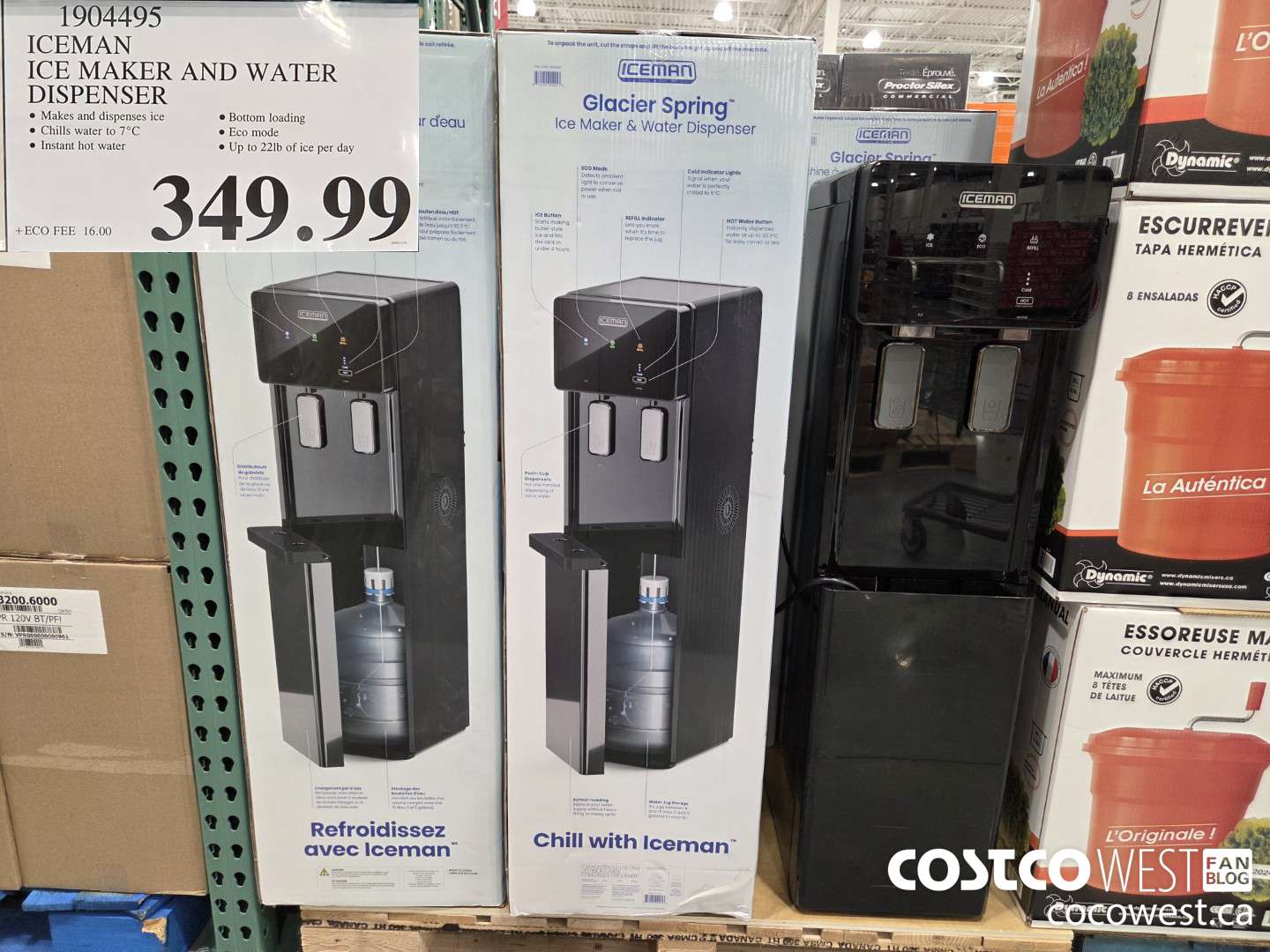 1904495 ICEMAN ICE MAKER AND WATER DISPENSER $349.99