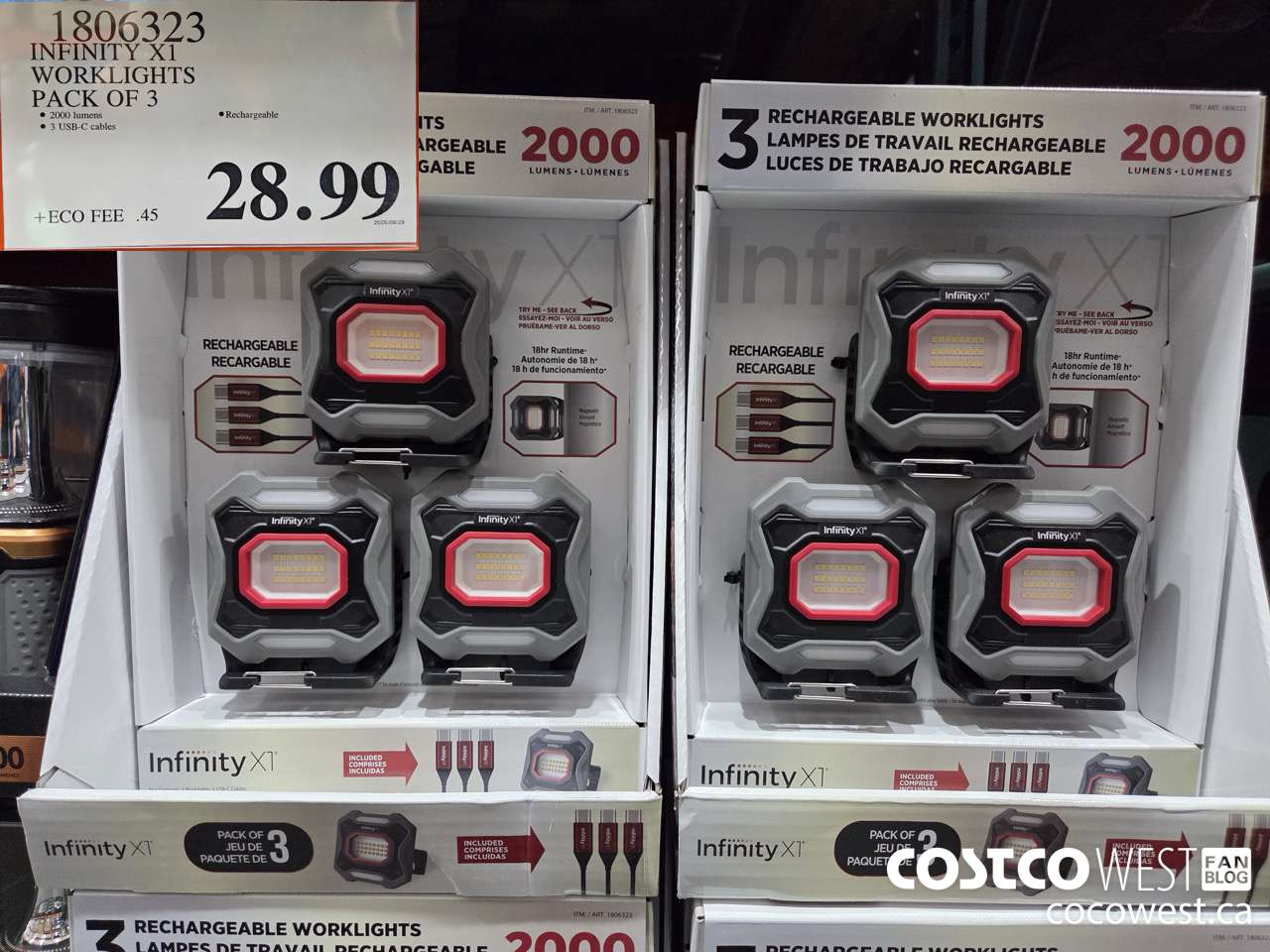 1806323 INFINITY X1 WORKLIGHTS PACK OF 3 $28.99