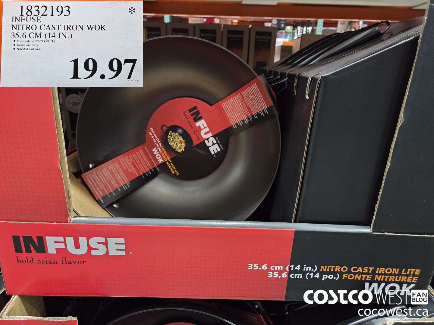 1832193 INFUSE NITRO CAST IRON WOK 35.6 CM (14IN) $19.97