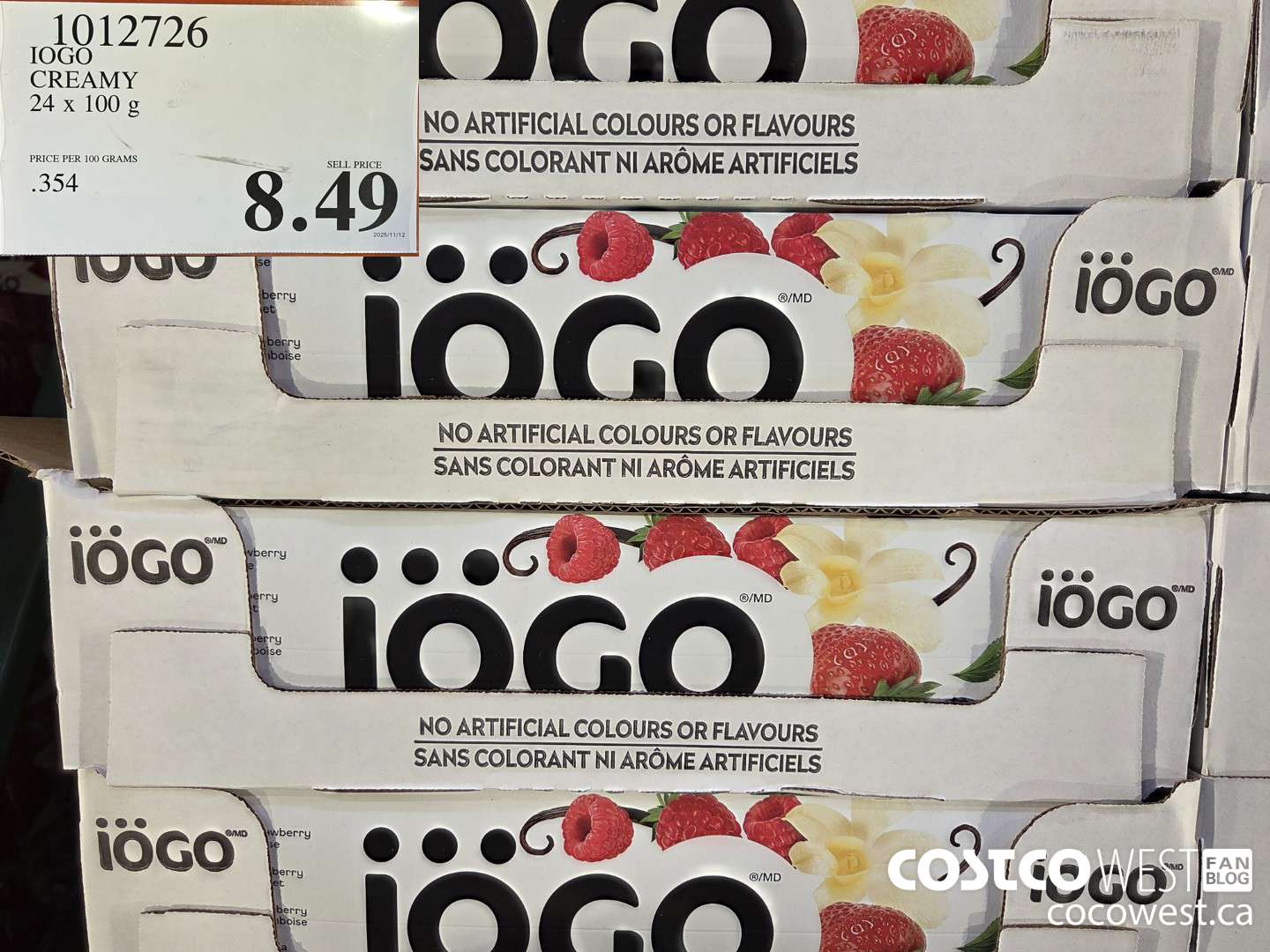 1012726 IOGO CREAMY 24 X 100G $8.49