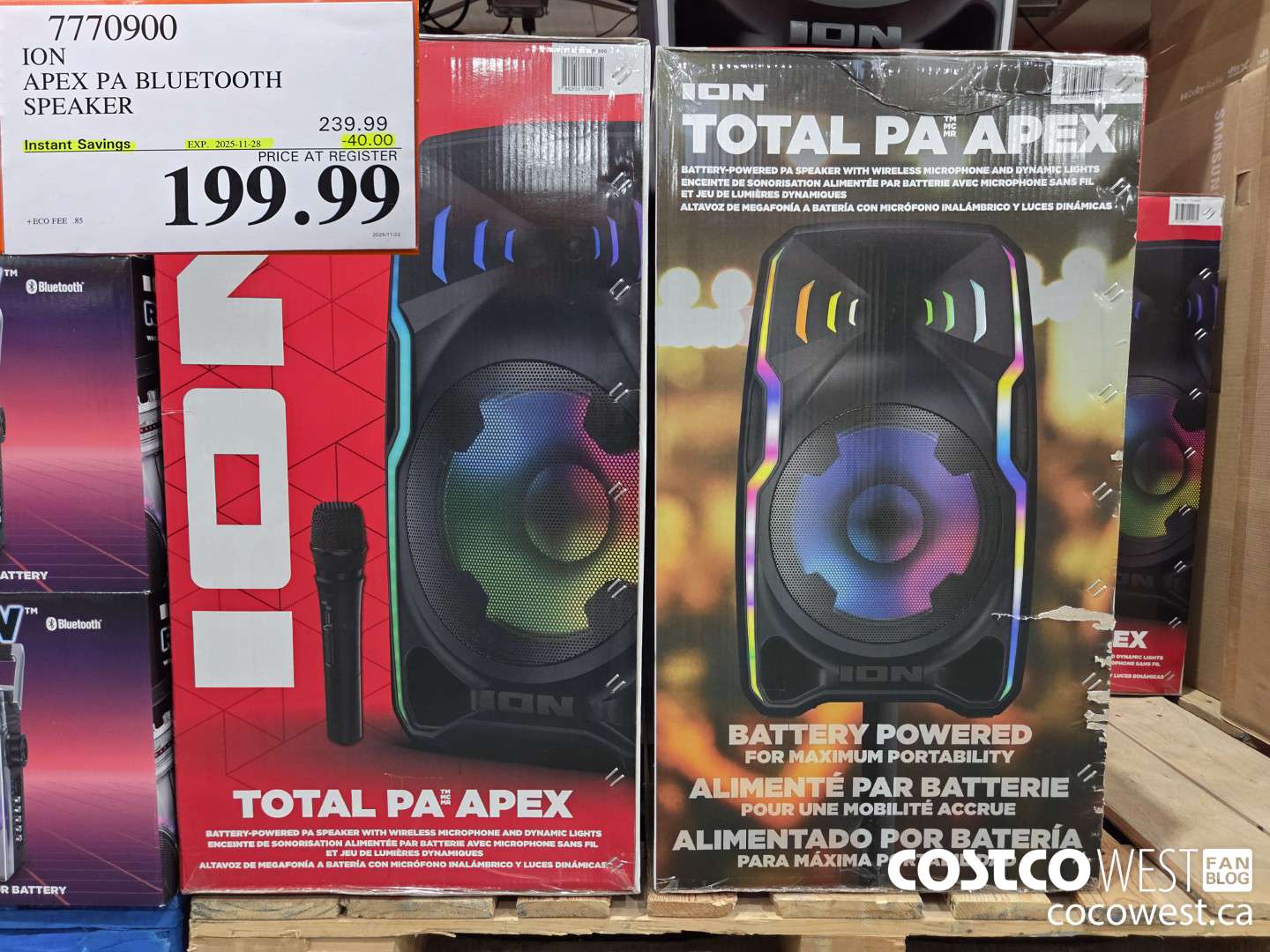7770900 ION APEX PA BLUETOOTH SPEAKER ($40.00 INSTANT SAVINGS EXPIRES ON 2025-11-28) $199.99