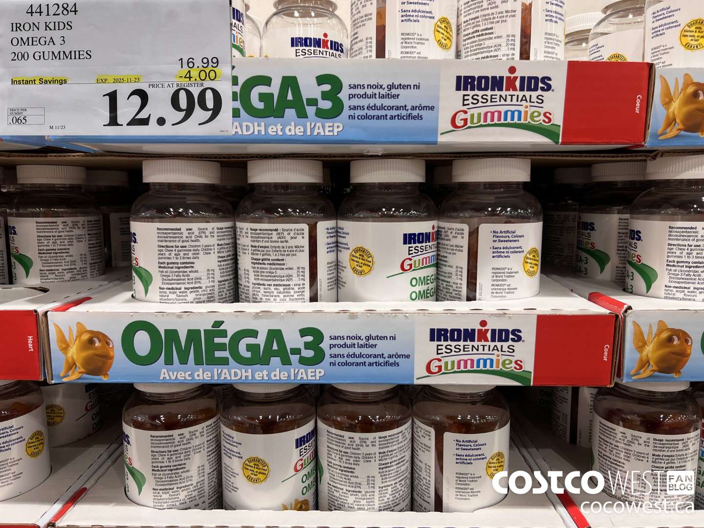 441284 IRON KIDS OMEGA 3 200 GUMMIES ($4.00 INSTANT SAVINGS EXPIRES ON 2025-11-23) $12.99