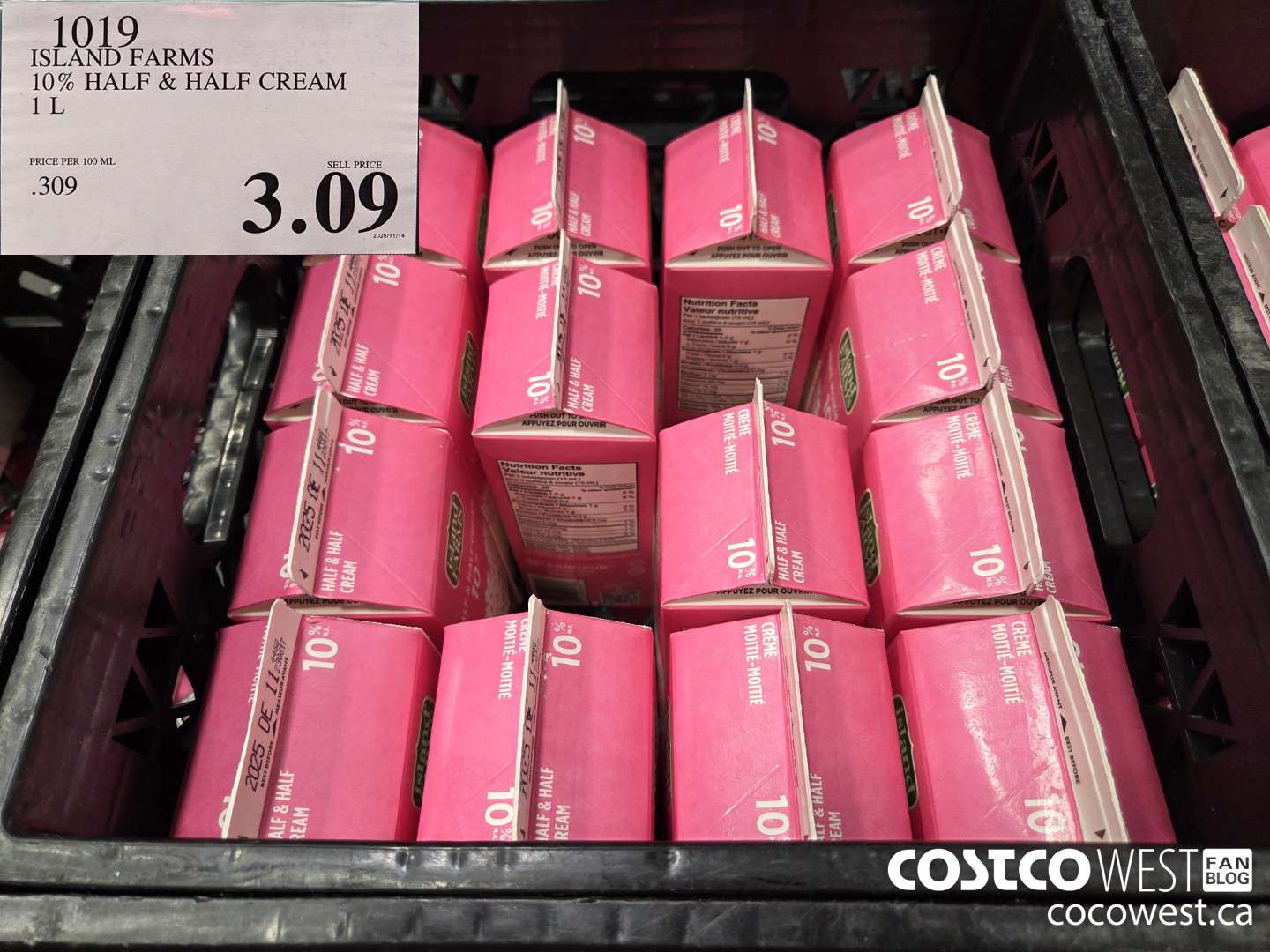 1019 ISLAND FARMS 10% HALF & HALF CREAM 1 L $3.09