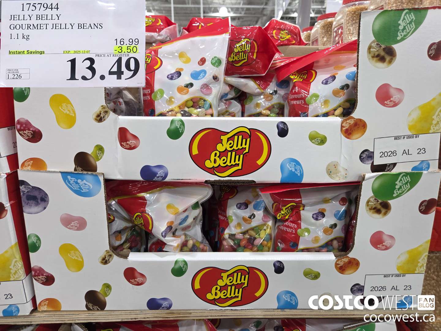 1757944 JELLY BELLY GOURMET JELLY BEANS 1.1 kg ($3.50 INSTANT SAVINGS EXPIRES ON 2025-12-07) $13.49