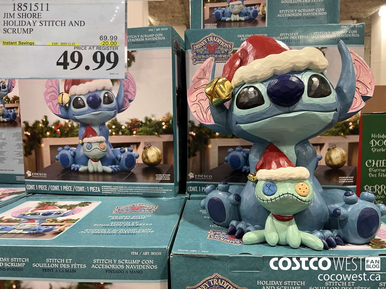1851511 JIM SHORE HOLIDAY STITCH AND SCRUMP ($20.00 INSTANT SAVINGS EXPIRES ON 2025-11-23) $49.99
