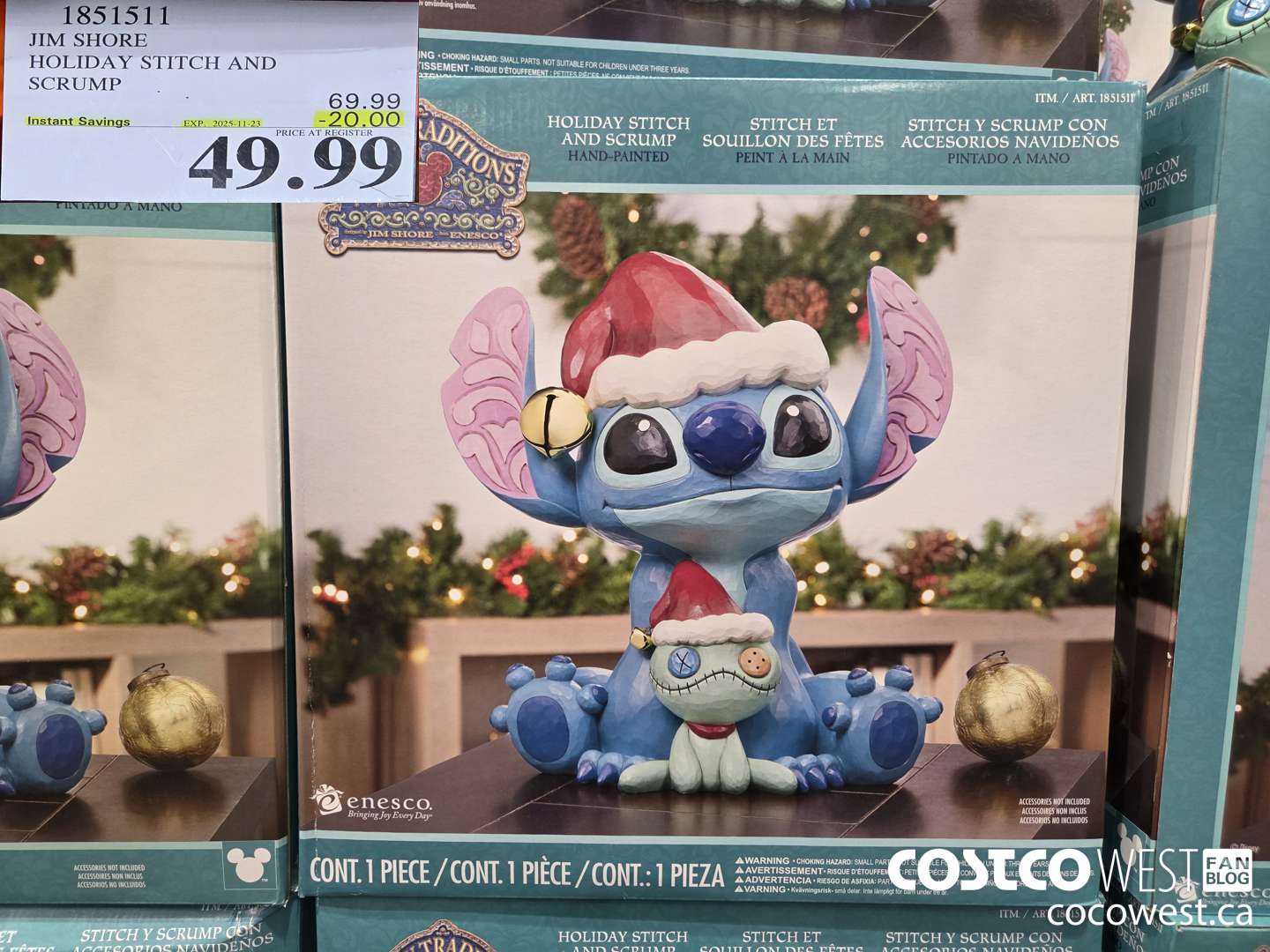 1851511 JIM SHORE HOLIDAY STITCH AND SCRUMP ($20.00 INSTANT SAVINGS EXPIRES ON 2025-11-23) $49.99