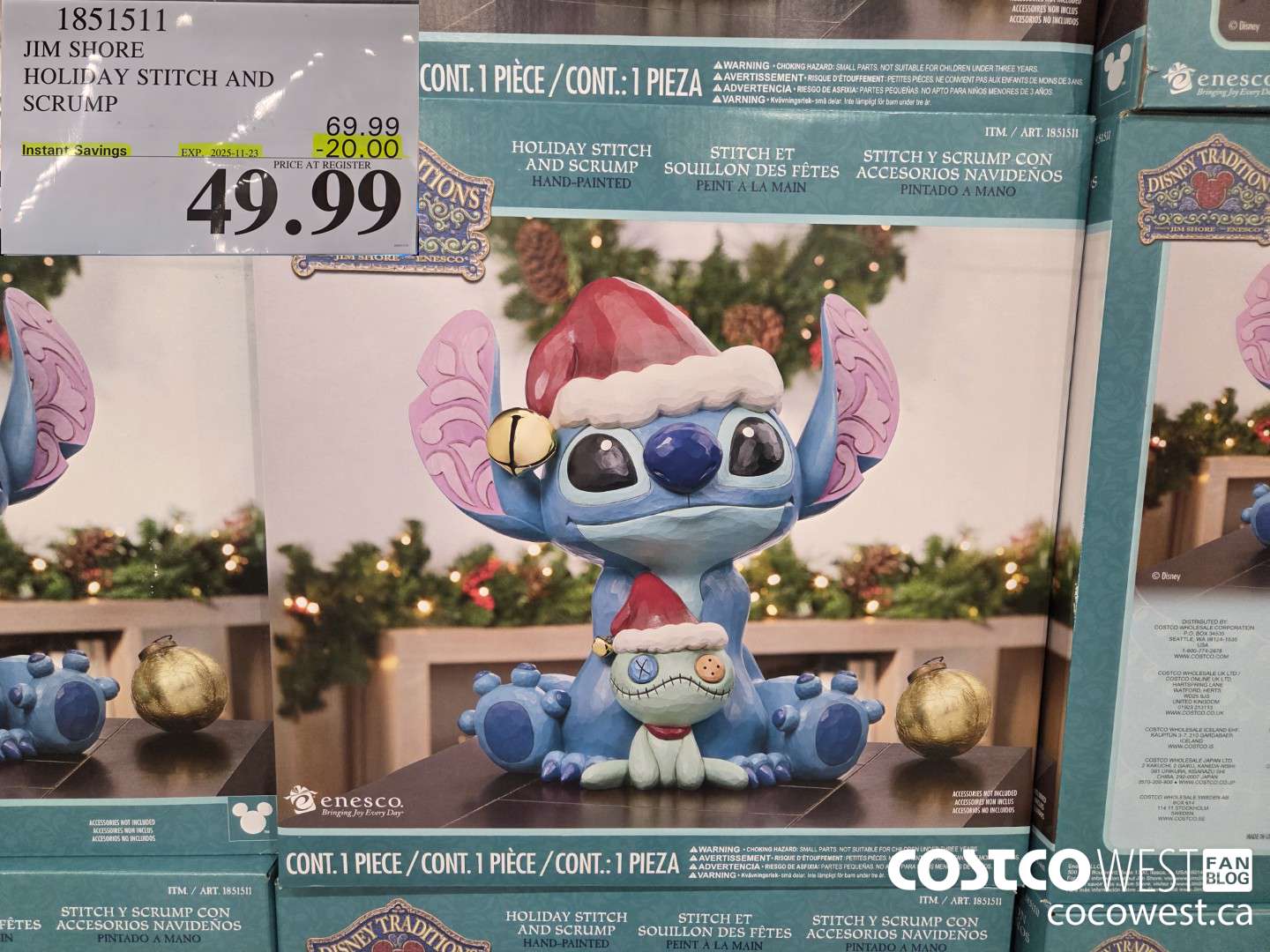 1851511 JIM SHORE HOLIDAY STITCH AND SCRUMP ($20.00 INSTANT SAVINGS EXPIRES ON 2025-11-23) $49.99