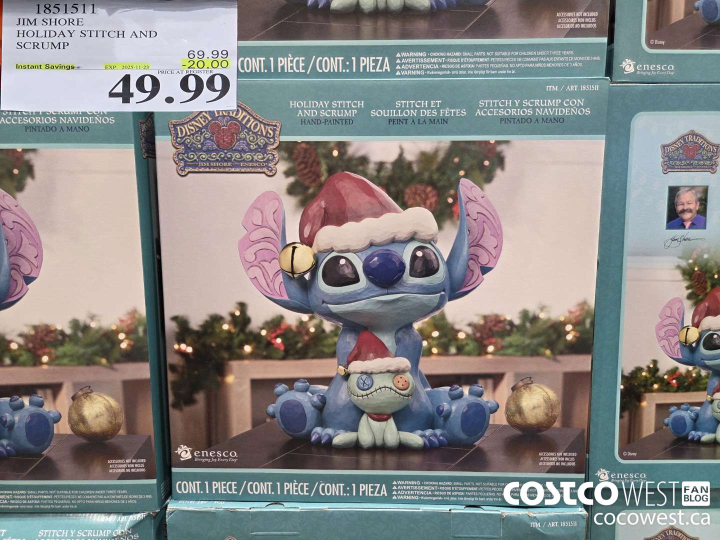 1851511 JIM SHORE HOLIDAY STITCH AND SCRUMP ($20.00 INSTANT SAVINGS EXPIRES ON 2025-11-23) $49.99