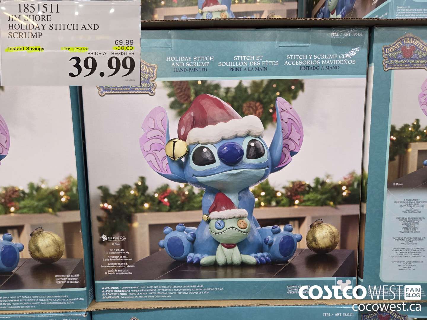 1851511 JIM SHORE HOLIDAY STITCH AND SCRUMP ($30.00 INSTANT SAVINGS EXPIRES ON 2025-11-30) $39.99