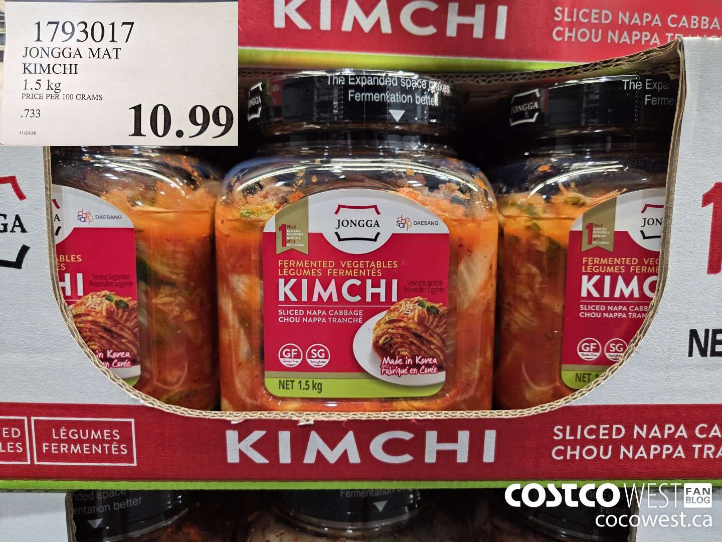 1793017 JONGGA MAT KIMCHI 1.5KG $10.99