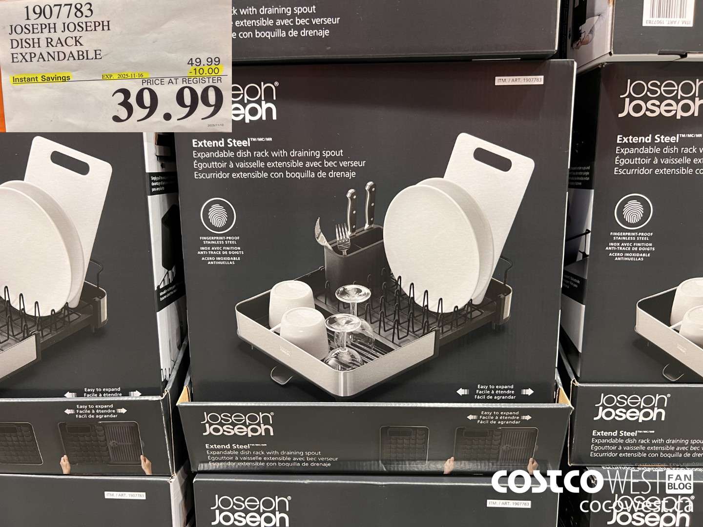 1907783 JOSEPH JOSEPH DISH RACK EXPANDABLE ($10.00 INSTANT SAVINGS EXPIRES ON 2025-11-16) $39.99