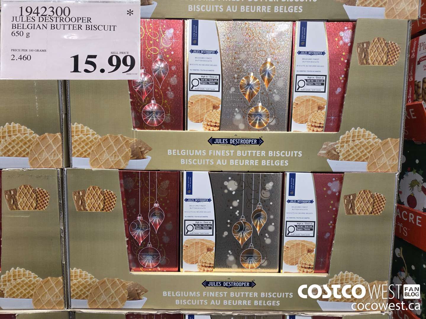 1942300 JULES DESTROOPER BELGIAN BUTTER BISCUIT 650G $15.99