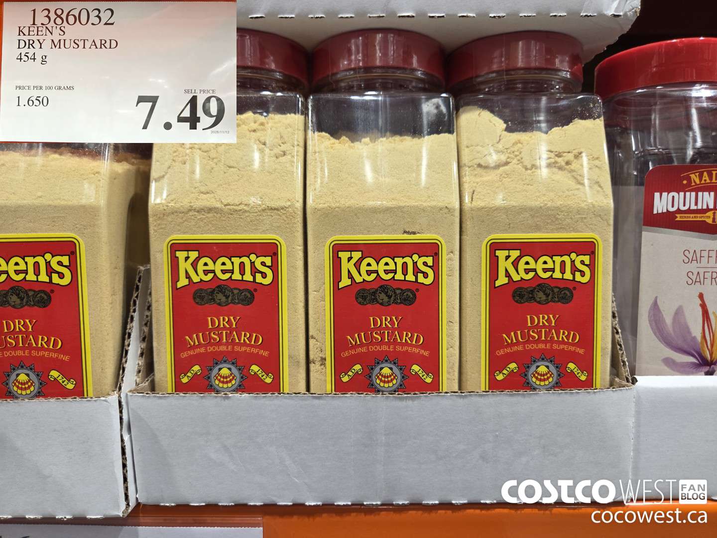 1386032 KEEN'S DRY MUSTARD 454 g $7.49