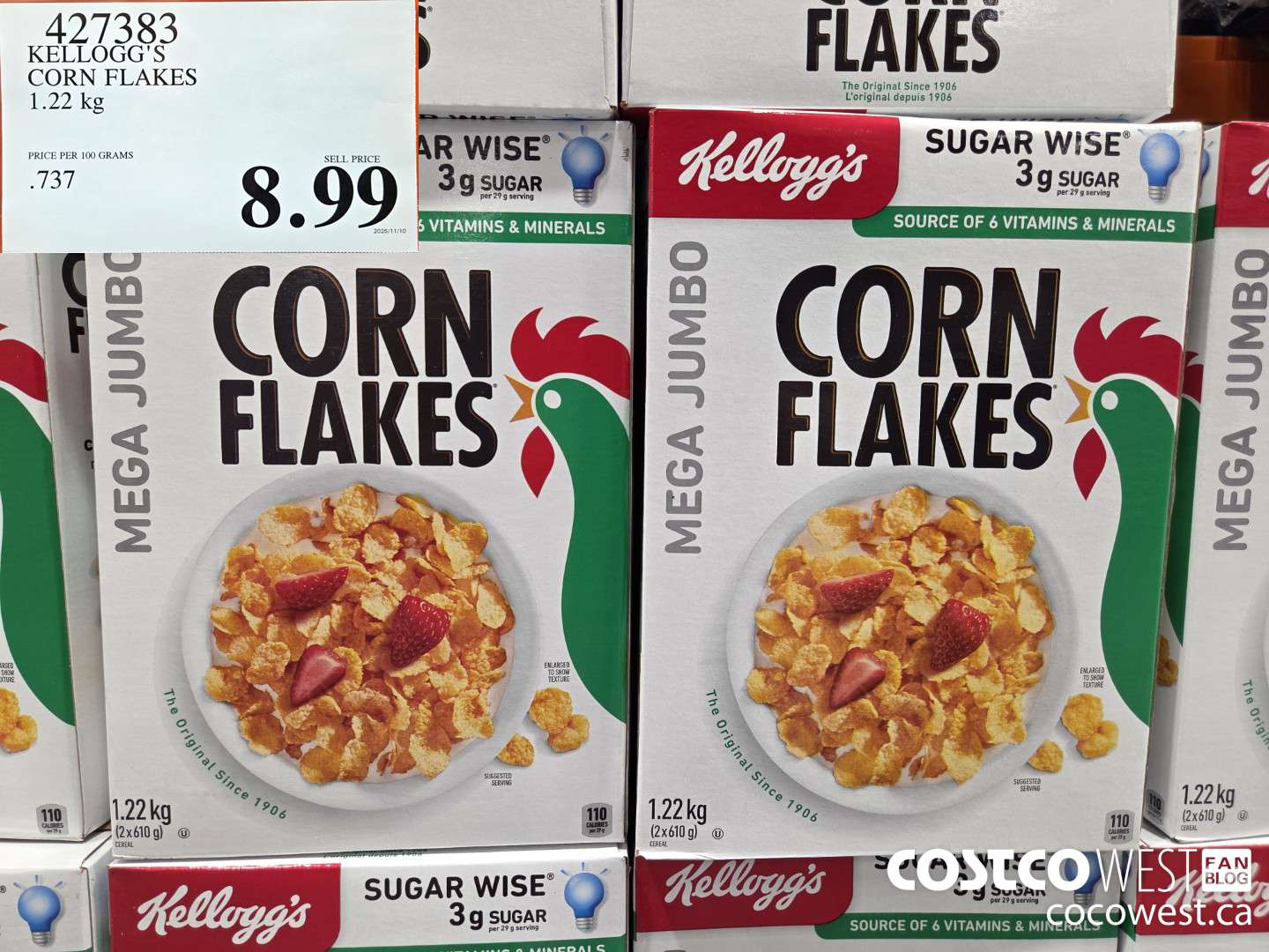 427383 KELLOGG'S CORN FLAKES 1.22 kg $8.99