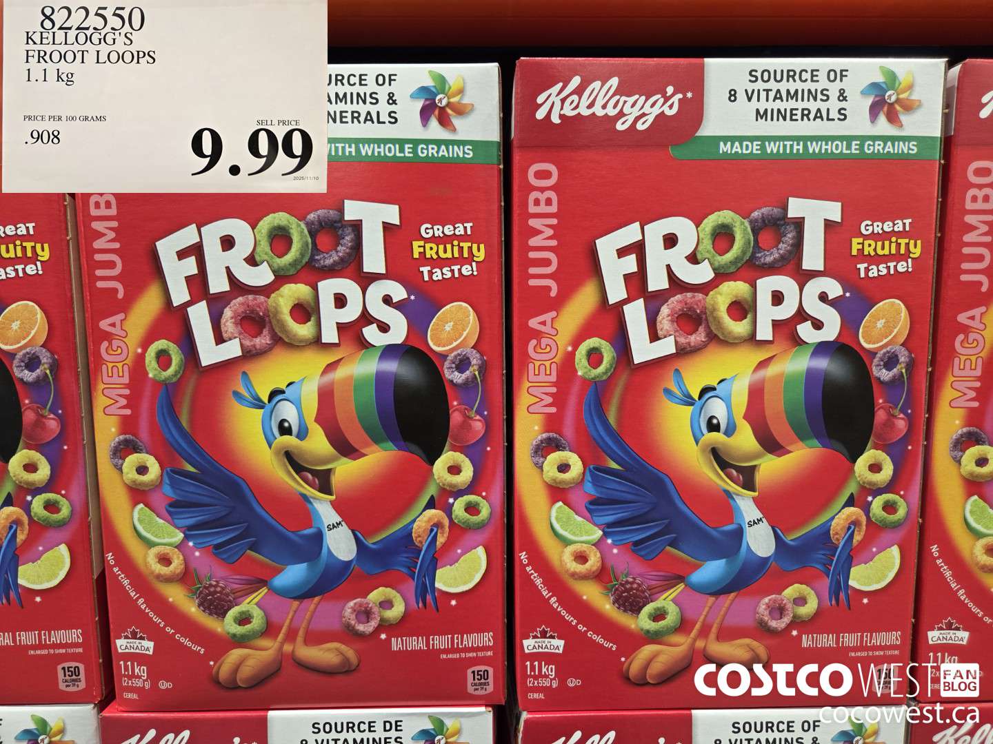822550 KELLOGG'S FROOT LOOPS 1.1 kg $9.99