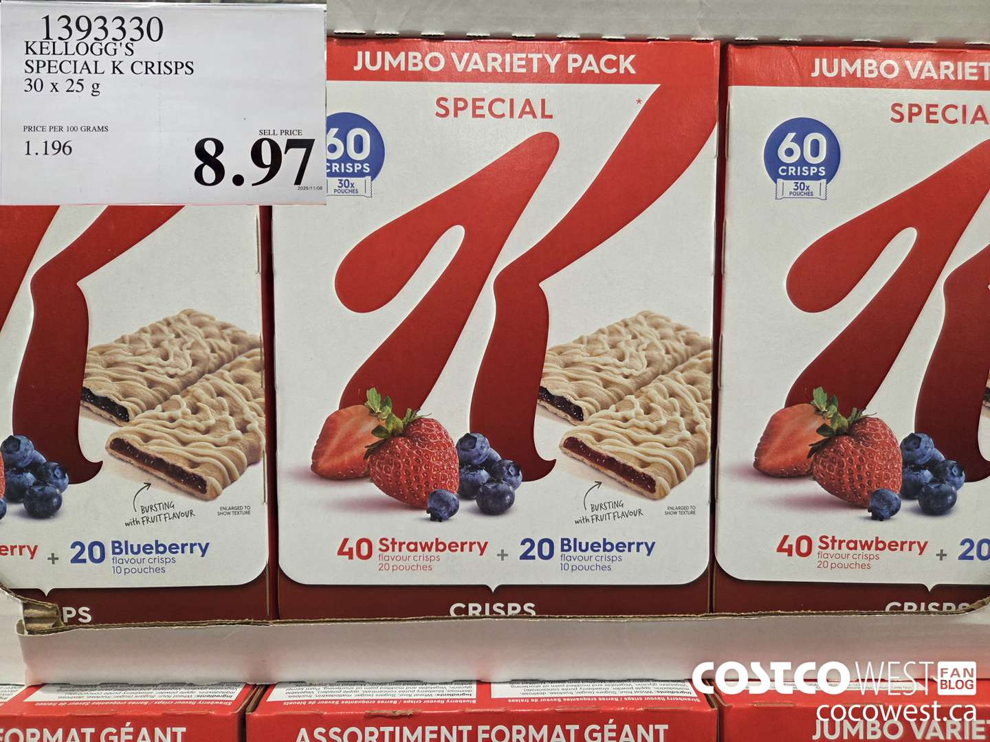 1393330 KELLOGG'S SPECIAL K CRISPS 750 G $8.97