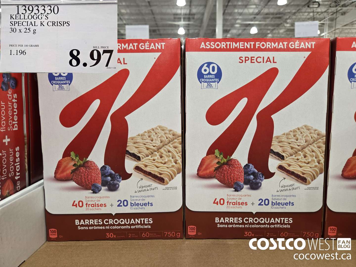 1393330 KELLOGG'S SPECIAL K CRISPS 750 G $8.97