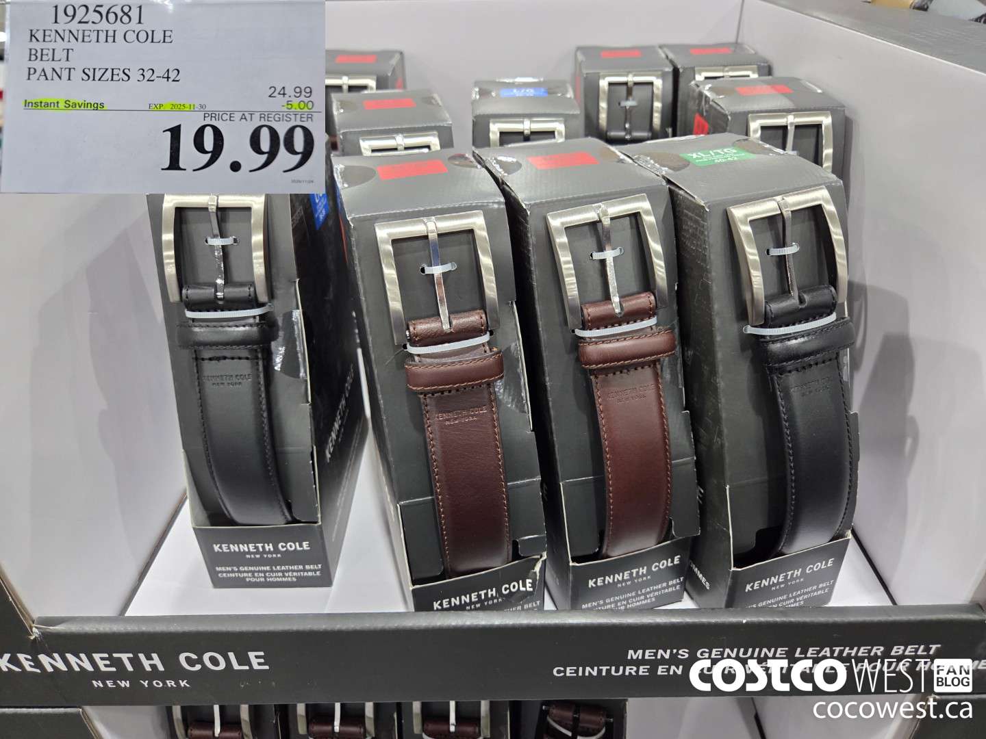 1925681 KENNETH COLE BELT PANT SIZES 32-42 ($5.00 INSTANT SAVINGS EXPIRES ON 2025-11-30) $19.99