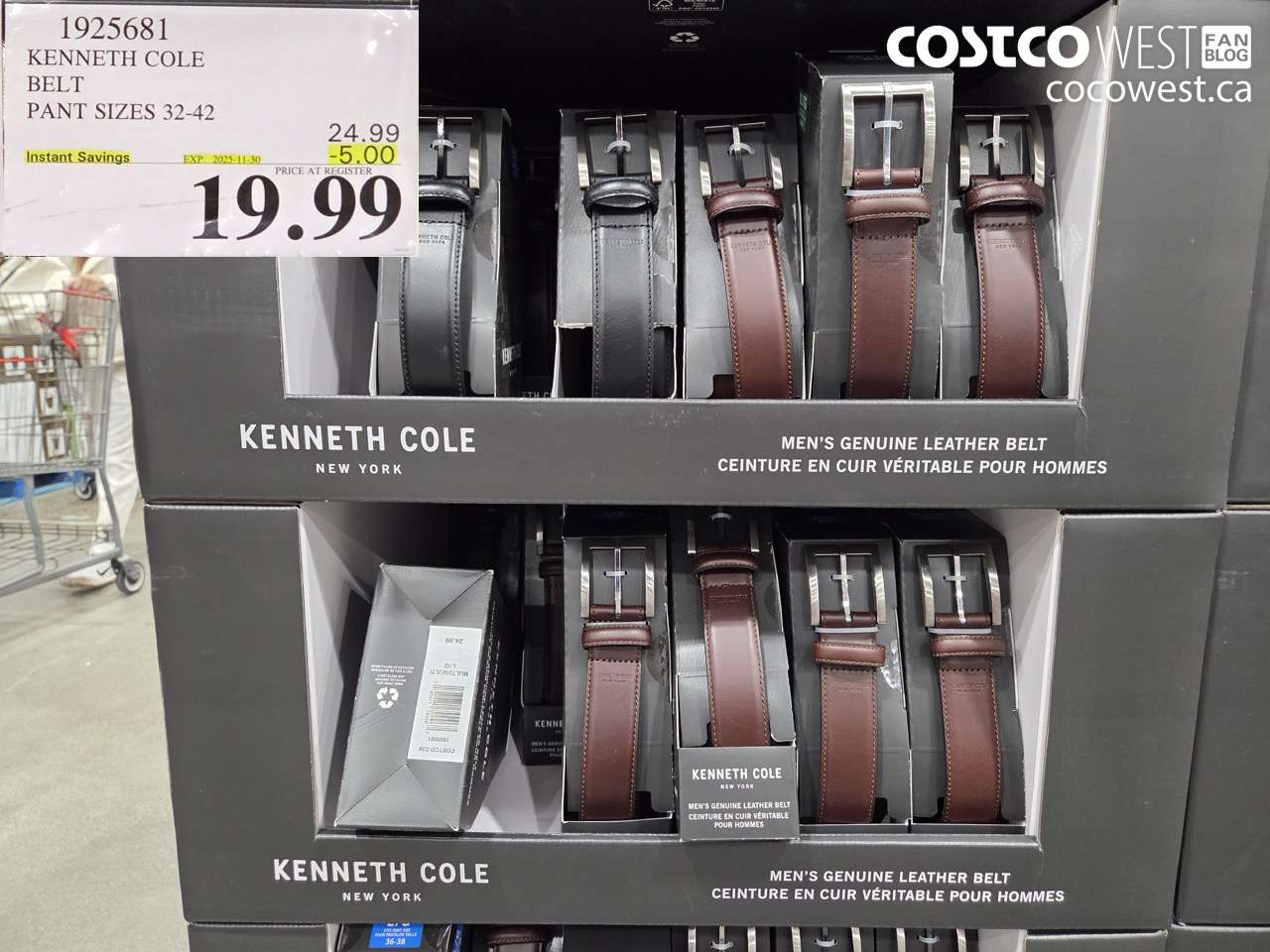 1925681 KENNETH COLE BELT PANT SIZES 32-42 ($5.00 INSTANT SAVINGS EXPIRES ON 2025-11-30) $19.99