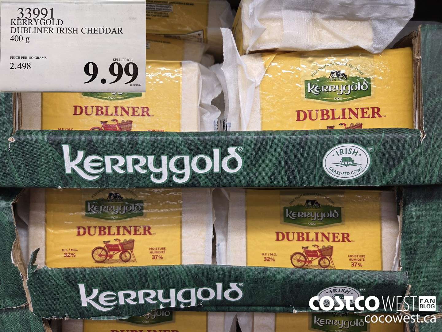 33991 KERRYGOLD DUBLINER IRISH CHEESE 400 g $9.99