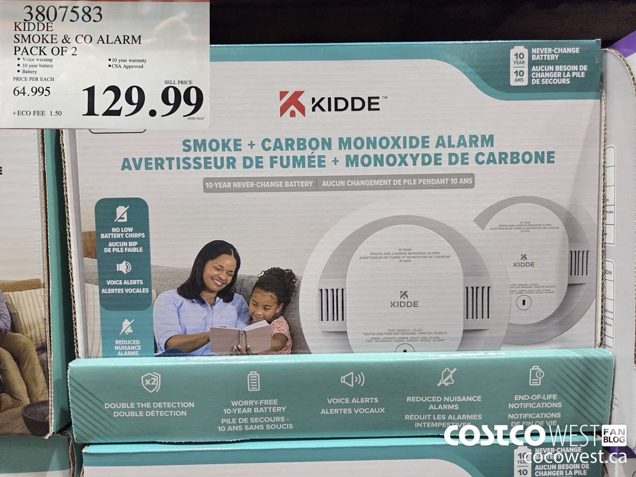 3807583 KIDDE SMOKE & CO ALARM PACK OF 2 $129.99