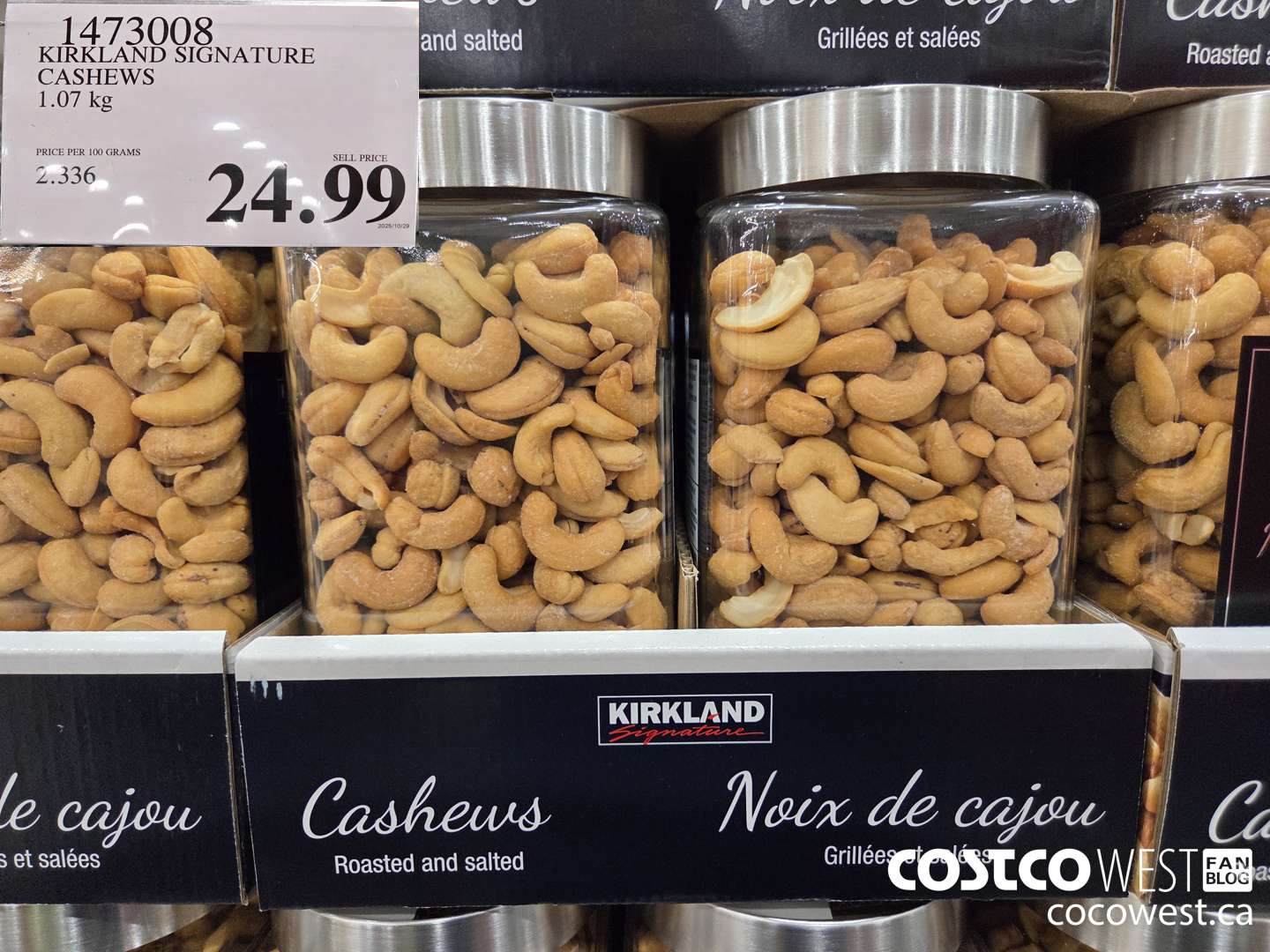 1473008 KIRKLAND SIGNATURE CASHEWS 1.07 KG $24.99