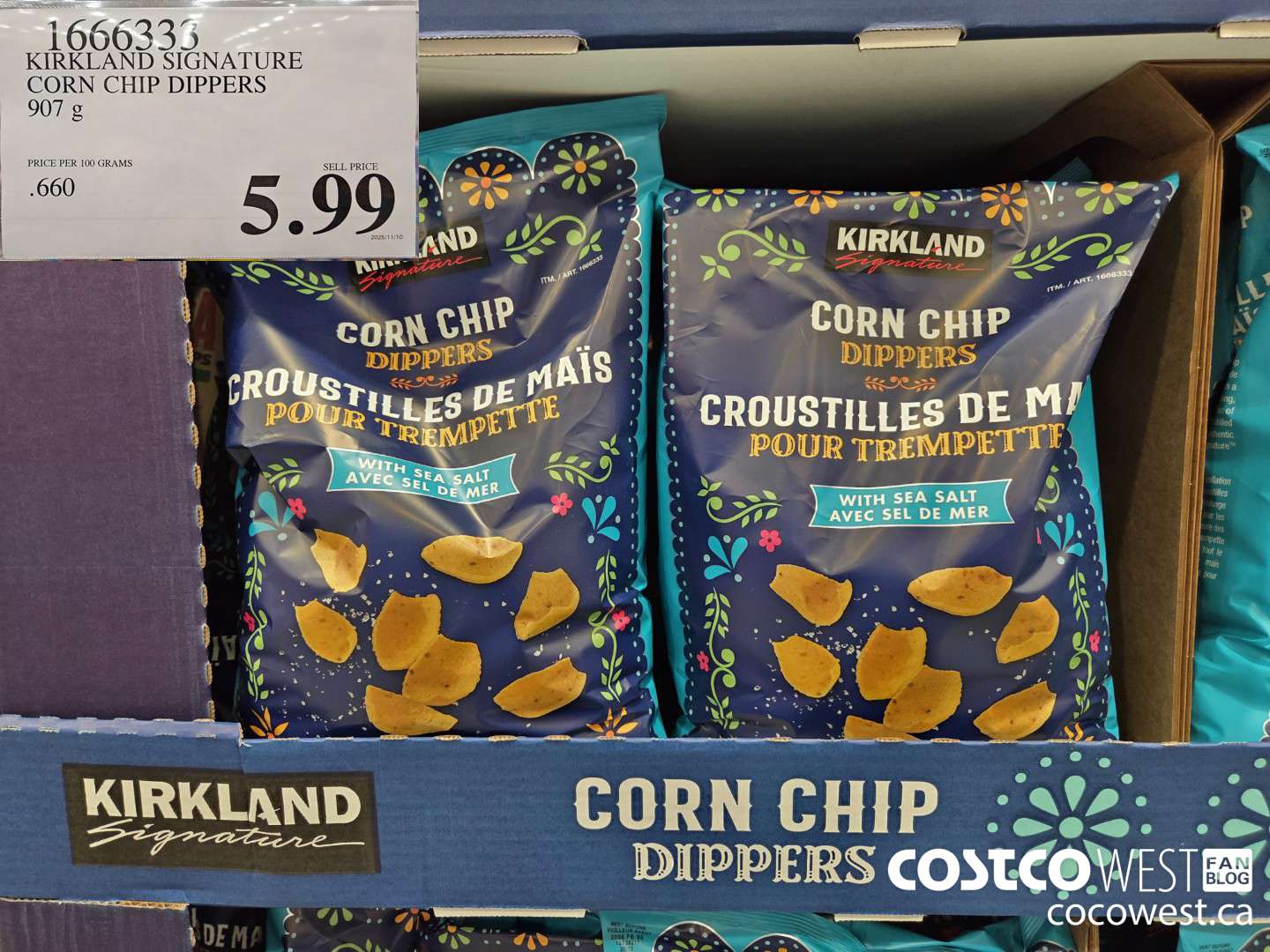 1666333 KIRKLAND SIGNATURE CORN CHIP DIPPERS 907 G $5.99
