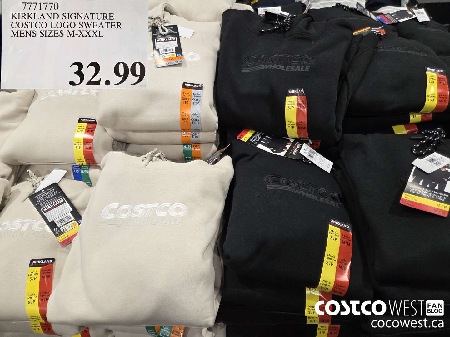 7771770 KIRKLAND SIGNATURE COSTCO LOGO SWEATER MENS SIZES M-XXXL  $32.99